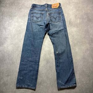 Levi's 501 Straight Leg Jeans Mens 30x30 Blue Medium Wash Button Fly Denim